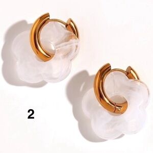 Pair Basic Sweet Classic Style Flower Plating